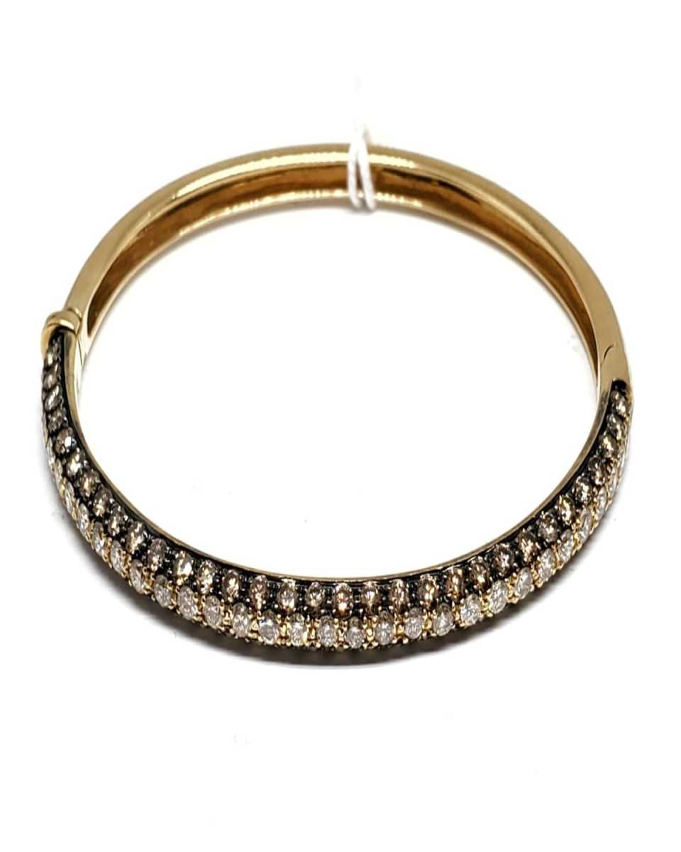18K Yellow Gold Bracelet with Cognac Diamonds